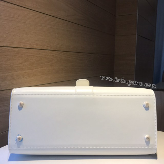 Delvaux專櫃經典款brillant手提包 德爾沃白色box皮超大號女包 bxs1069